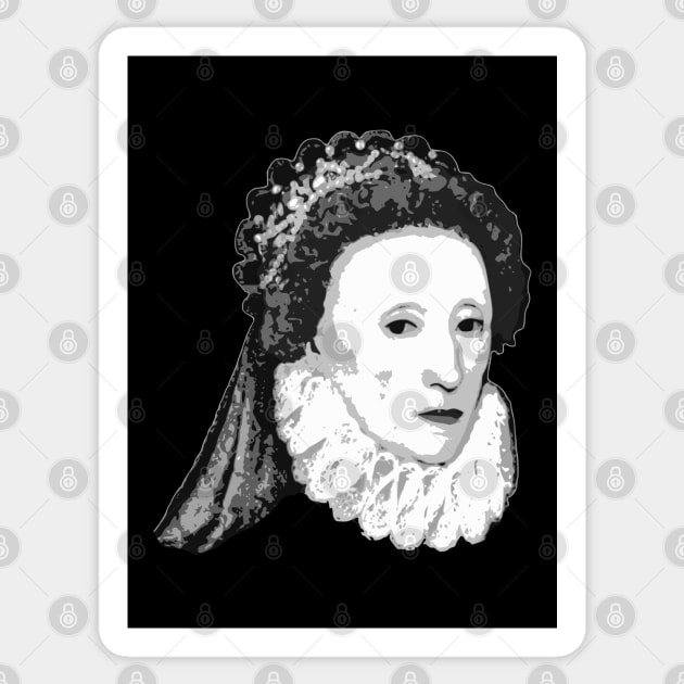 Queen Elizabeth I Black and White Sticker by Nerd_art